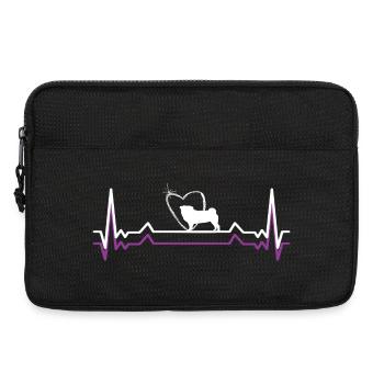 Mops Liebe - Laptoptasche 13" - Schwarz - Vorne