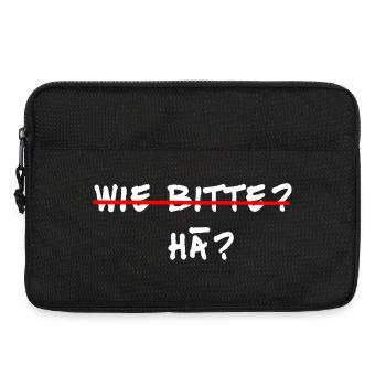 coole pfälzer shirts, wie bitte, hä - Laptoptasche 13" - Schwarz - Vorne