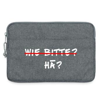 coole pfälzer shirts, wie bitte, hä - Laptoptasche 13" - Grau meliert - Vorne