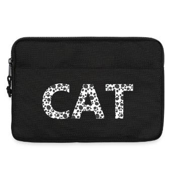 closing, Cat V2, Tier tatzen muster - Laptoptasche 13" - Schwarz - Vorne
