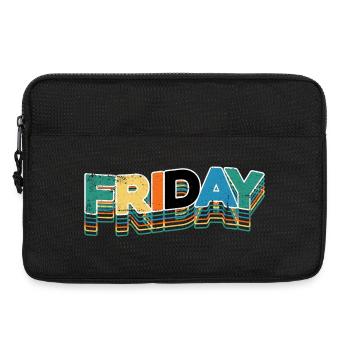 Freitag Retro Stack Letters - Laptoptasche 13" - Schwarz - Vorne