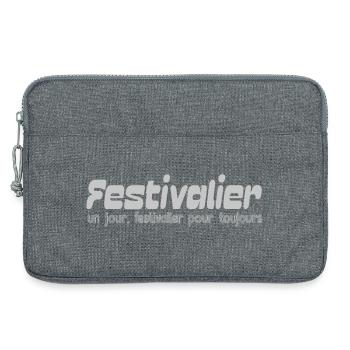 Festivalier un jour, festivalier pour toujours - Sacoche pour ordinateur portable 13 pouces - gris chiné - Devant