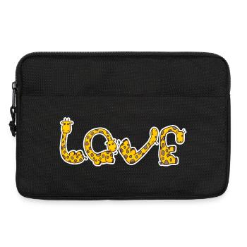 Giraffe LOVE Yoga - Laptoptasche 13" - Schwarz - Vorne