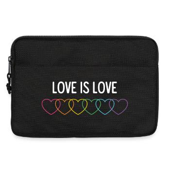 Mois de la fierté LGBT - L’amour c’est l’amour - Sacoche pour ordinateur portable 13 pouces - noir - Devant