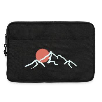 Sonnenbeschienener Gipfel Minimaler Berg - Laptoptasche 13" - Schwarz - Vorne