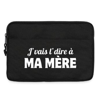 maman, j vais le dire, enfant - Sacoche pour ordinateur portable 13 pouces - noir - Devant