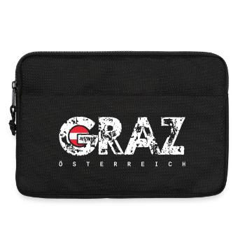 Graz City Grunge Logo Austria - Laptop bag 13" - black - Front