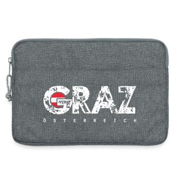 Graz City Grunge Logo Austria - Laptop bag 13" - heather grey - Front