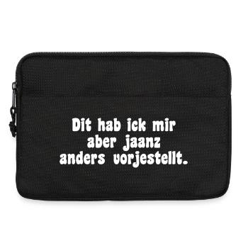 Berliner Mundart Spruch - Laptoptasche 13" - Schwarz - Vorne