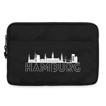 Hamburg Panorama. Hamburg Silhouette. - Laptoptasche 13" - Schwarz - Vorne
