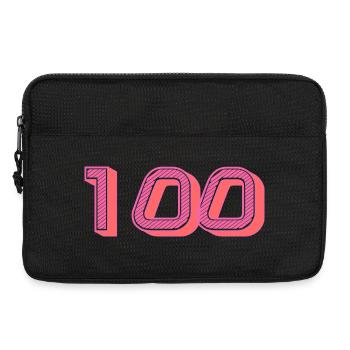 100. 100 YEARS. 100th ANNIVERSARY. BIRTHDAY 100 - Laptop bag 13" - black - Front