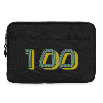 100. 100 JAHRE. 100-JÄHRIGES JUBILÄUM. GEBURTSTAG 100 - Laptoptasche 13" - Schwarz - Vorne