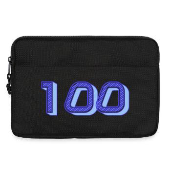 100. 100 JAHRE. 100-JÄHRIGES JUBILÄUM. GEBURTSTAG 100 - Laptoptasche 13" - Schwarz - Vorne