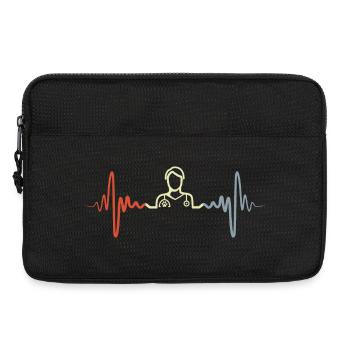 Veterinarian Heart Line - Laptop bag 13" - black - Front