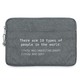 Il y a 10 types de personnes qui comprennent le binaire - Sacoche pour ordinateur portable 13 pouces - gris chiné - Devant