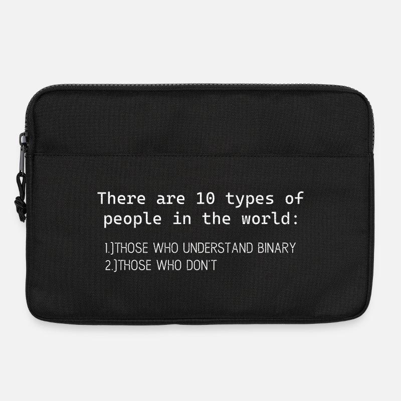 there are 10 types of people who understand binary - Laptop bag 13" - black
