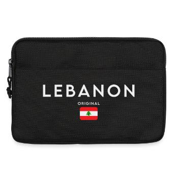 Flagge des Libanon, Libanesischer Stolz - Laptoptasche 13" - Schwarz - Vorne