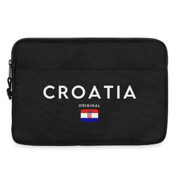 Kroatische Flagge, Kroatischer Stolz - Laptoptasche 13" - Schwarz - Vorne