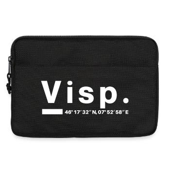 Visp Koordinaten Schweiz Wallis Visper Visperin - Laptoptasche 13" - Schwarz - Vorne