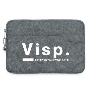 Visp Coordinates Switzerland Valais Visper Visperin - Laptop bag 13" - heather grey - Front
