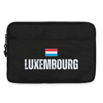 Drapeau du Luxembourg, fierté luxembourgeoise - Sacoche pour ordinateur portable 13 pouces - noir - Devant