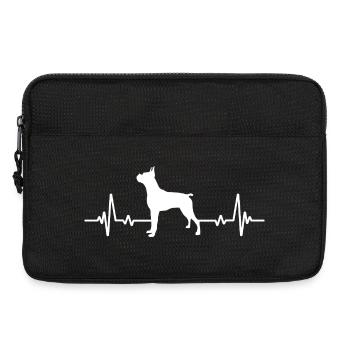 Boxer Hund Herzschlag EKG - Laptoptasche 13" - Schwarz - Vorne