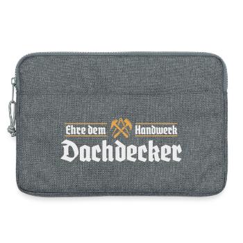 Dachdecker Handwerk Zunftzeichen - Laptoptasche 13" - Grau meliert - Vorne
