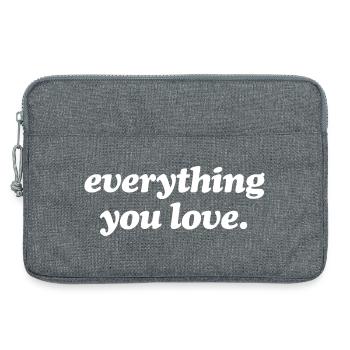 Citation Inspirante pour T-Shirt - Sacoche pour ordinateur portable 13 pouces - gris chiné - Devant