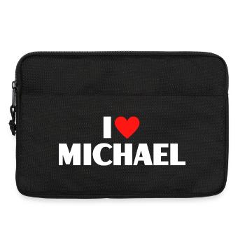 I love Michael Rotes Herz Romantischer Name Fan - Laptoptasche 13" - Schwarz - Vorne