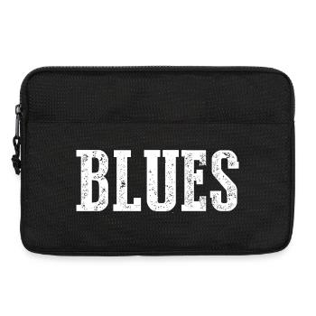 Conception de typographie vintage blues - Sacoche pour ordinateur portable 13 pouces - noir - Devant
