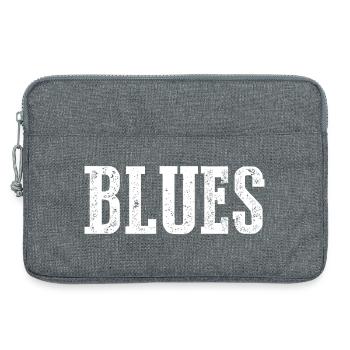Vintage Blues Typografie Design - Laptoptasche 13" - Grau meliert - Vorne