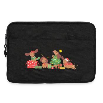 Chien Noël - Sacoche pour ordinateur portable 13 pouces - noir - Devant