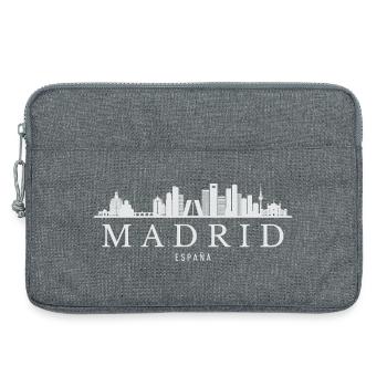 Madrid Skyline, Madrid Espagne - Sacoche pour ordinateur portable 13 pouces - gris chiné - Devant