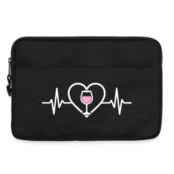 Roséwein-Herz - Laptoptasche 13" - Schwarz - Vorne