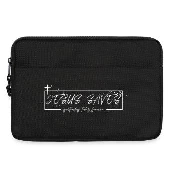 Jesus Saves – Yesterday, Today, Forever - Laptop bag 13" - black - Front