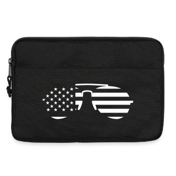 Lunettes de soleil USA – Aviator Flag Cool Pilot Style - Sacoche pour ordinateur portable 13 pouces - noir - Devant