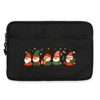Weihnachtsmann Familie Weihnachten Spaß Zwerg Design - Laptoptasche 13" - Schwarz - Vorne