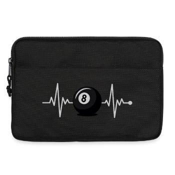 8Ball Herzschlag: Pool Vibe - Laptoptasche 13" - Schwarz - Vorne