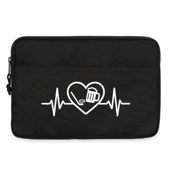 Heart Hockey Beer - Laptop bag 13" - black - Front