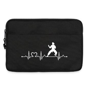 Karate-Herzschlag-EKG Kampfsporttrainer-Workout - Laptoptasche 13" - Schwarz - Vorne