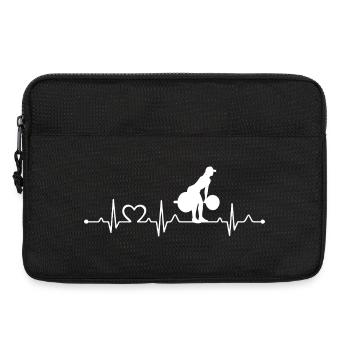 Gymnastique féminine Soulevé de terre Rythme cardiaque EKG - Sacoche pour ordinateur portable 13 pouces - noir - Devant