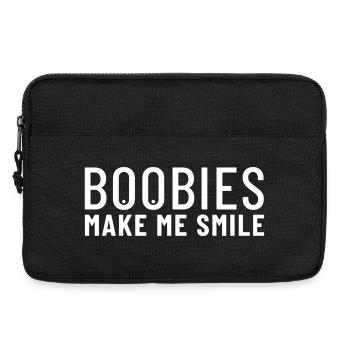 Boobies Make Me Smile - Laptop bag 13" - black - Front