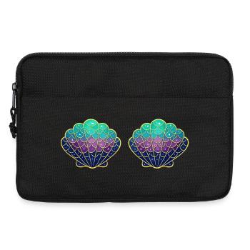 Meerjungfrau Kostüm Damen Karneval Fasching Süß - Laptoptasche 13" - Schwarz - Vorne