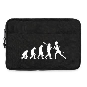 Lustiger Tennis-Evolution-Sportliebhaber Tennisspieler - Laptoptasche 13" - Schwarz - Vorne