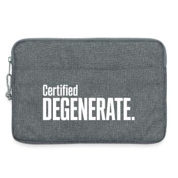 Certified Degenerate - Funny Gen Alpha Memes - Sacoche pour ordinateur portable 13 pouces - gris chiné - Devant
