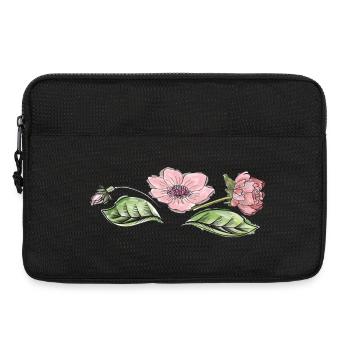 Blütenranke - Laptoptasche 13" - Schwarz - Vorne