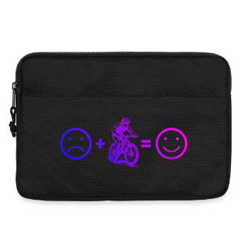Cleanes Mountainbike Artwork für Mountainbike - Laptoptasche 13" - Schwarz - Vorne