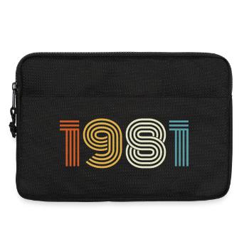 1981 Geschenk 1981 Jahrgang 1981 - Laptoptasche 13" - Schwarz - Vorne