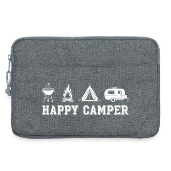 Caravane de tente Grill Happy - Sacoche pour ordinateur portable 13 pouces - gris chiné - Devant