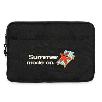 Summer Mode On – Retro Holiday Illustration - Laptop bag 13" - black - Front